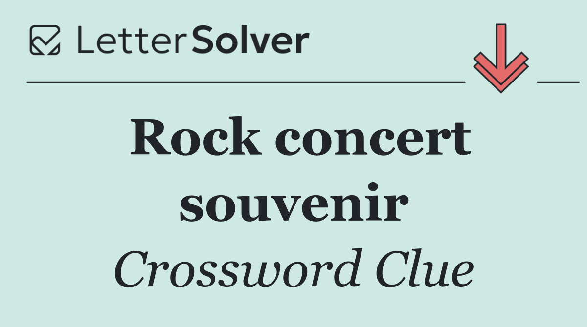 Rock concert souvenir