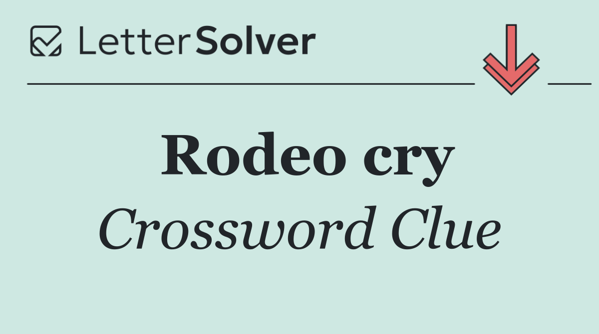 Rodeo cry