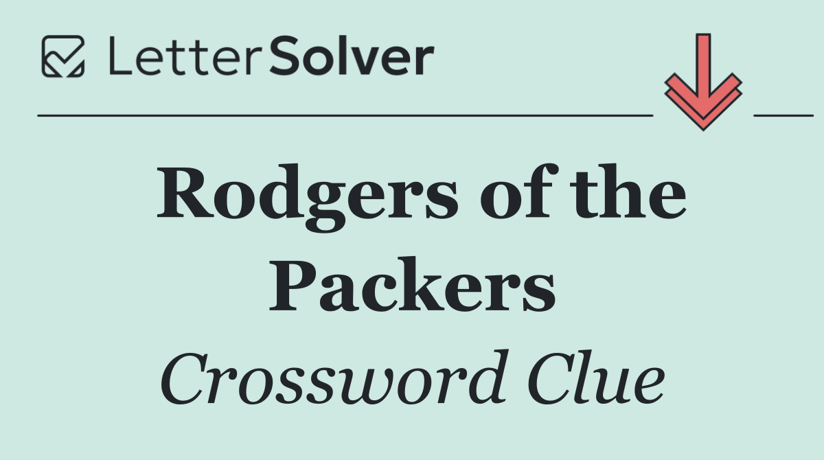 Rodgers of the Packers