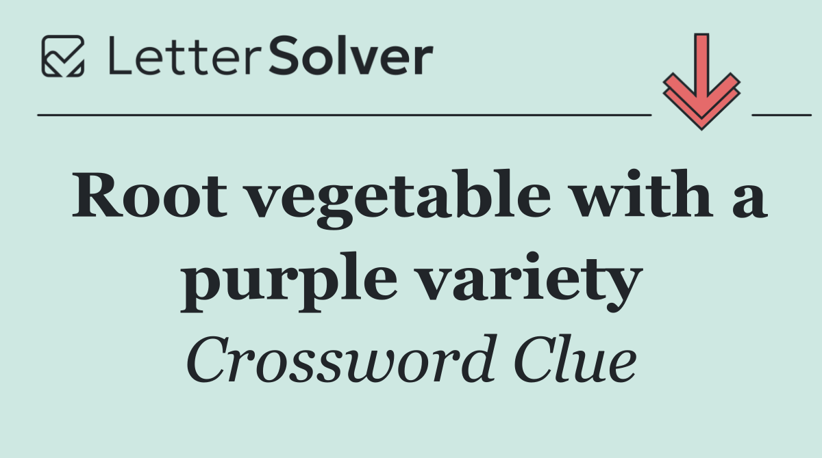 Root vegetable with a purple variety