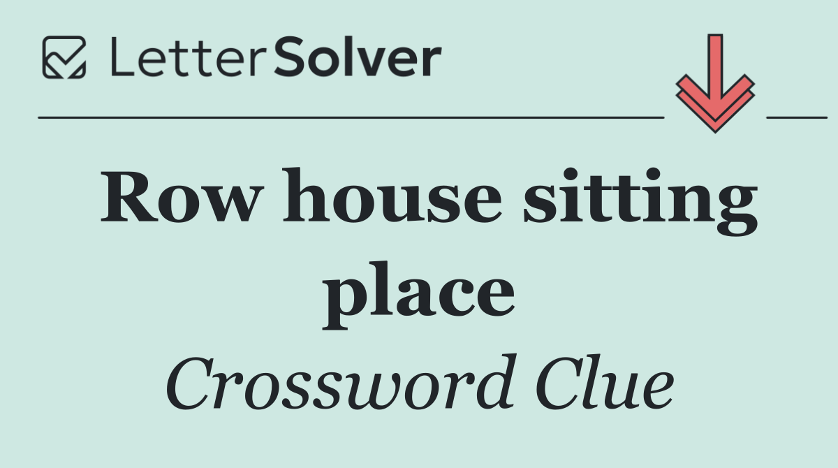 Row house sitting place