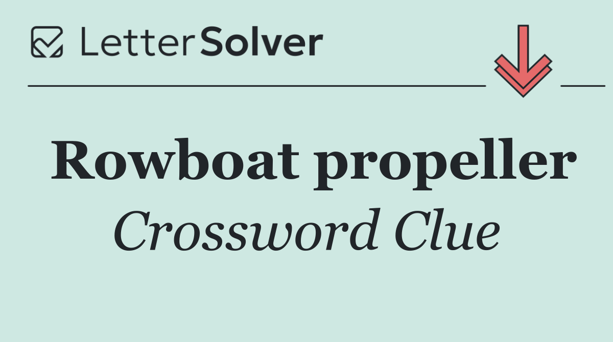 Rowboat propeller