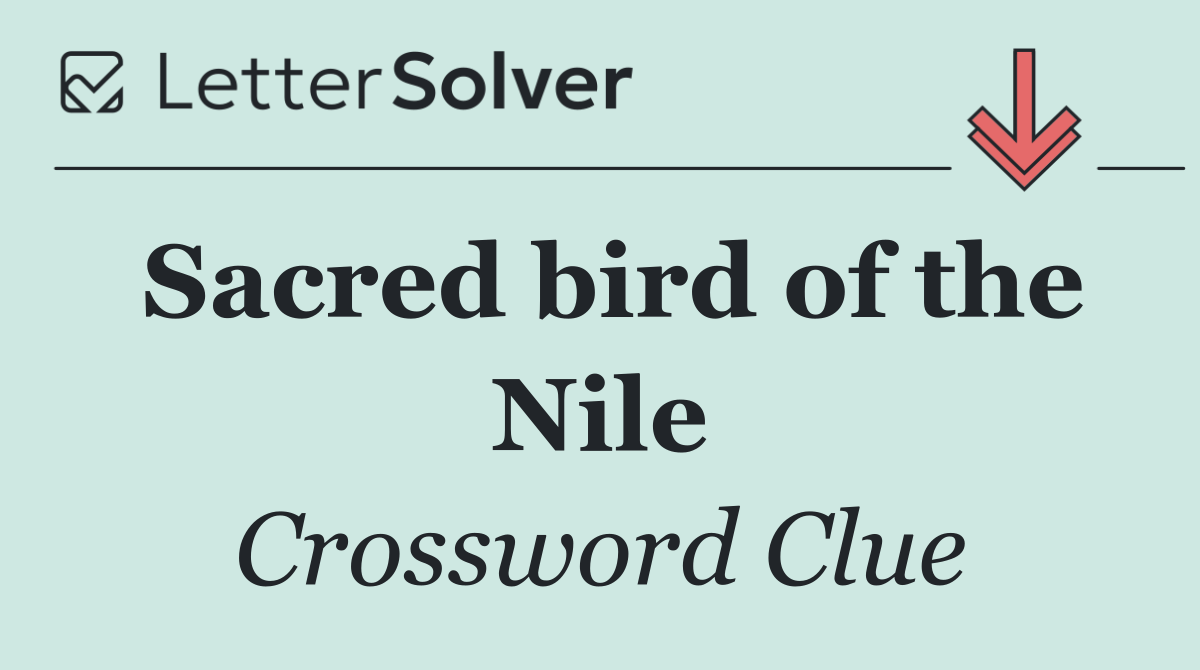 Sacred bird of the Nile