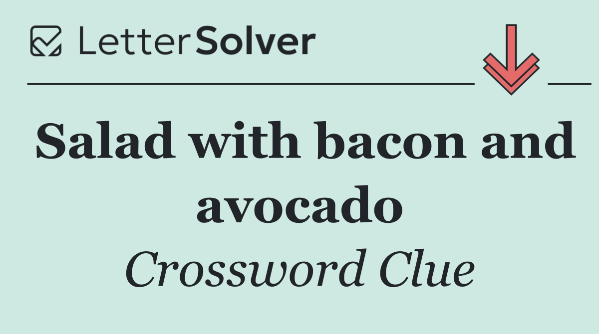 Salad with bacon and avocado