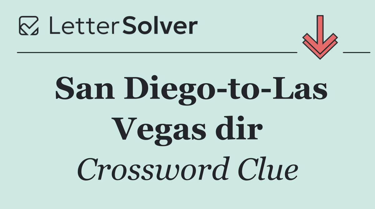 San Diego to Las Vegas dir