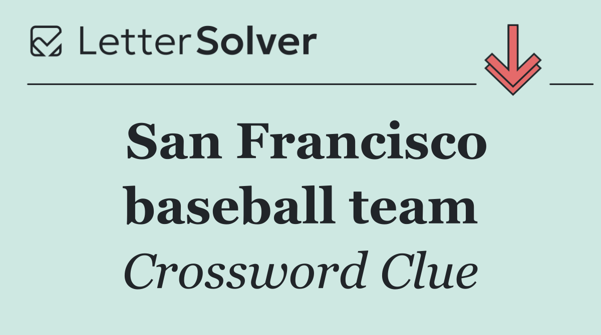San Francisco baseball team