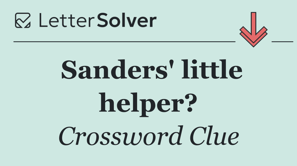 Sanders' little helper?