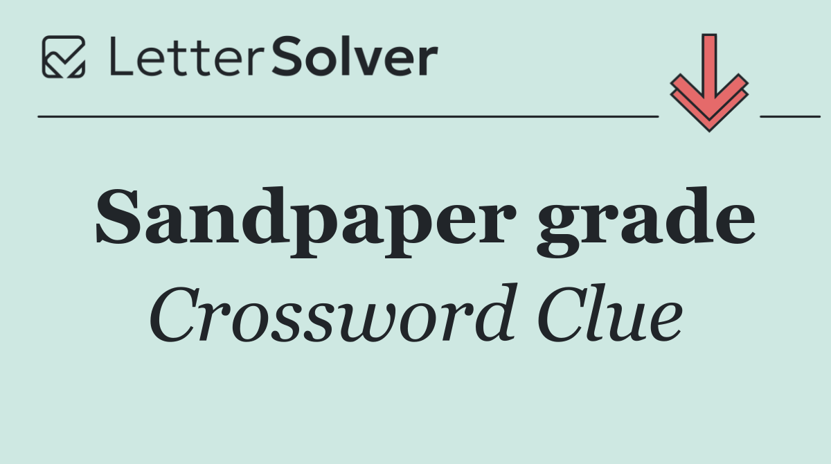 Sandpaper grade