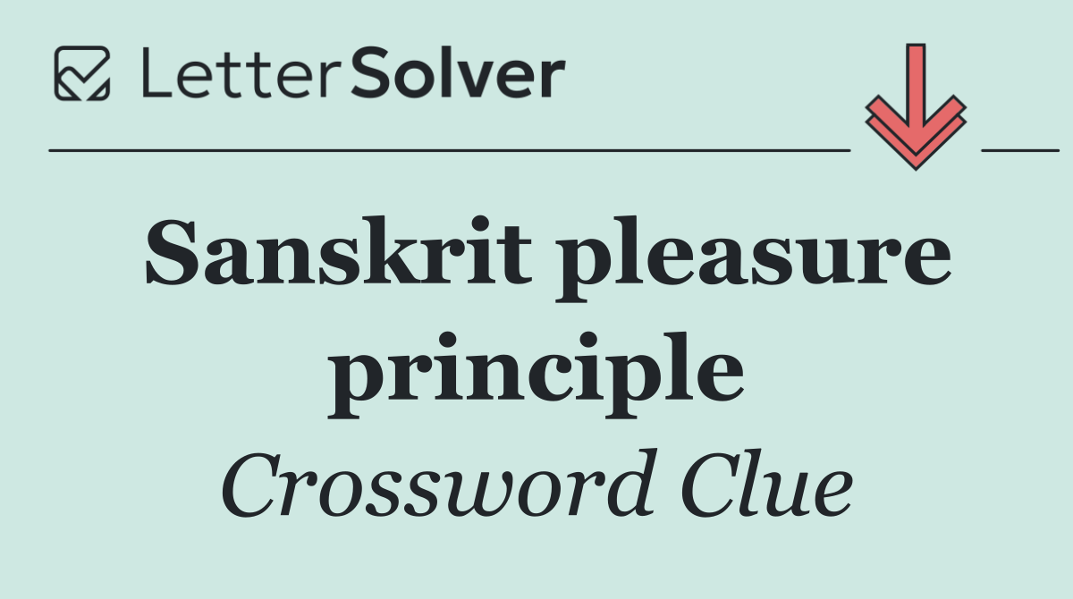 Sanskrit pleasure principle