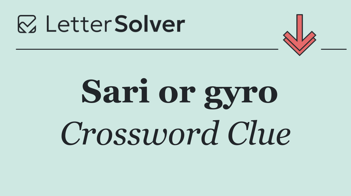 Sari or gyro
