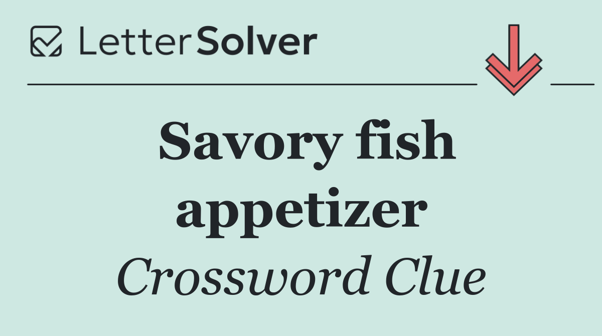 Savory fish appetizer