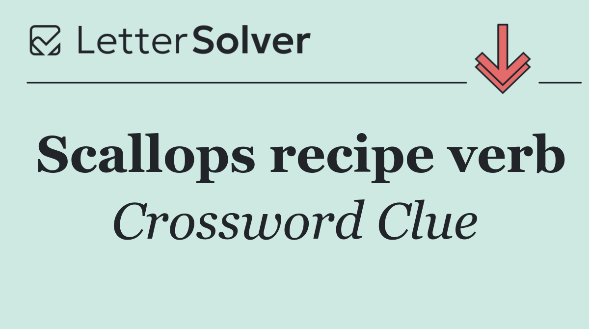 Scallops recipe verb