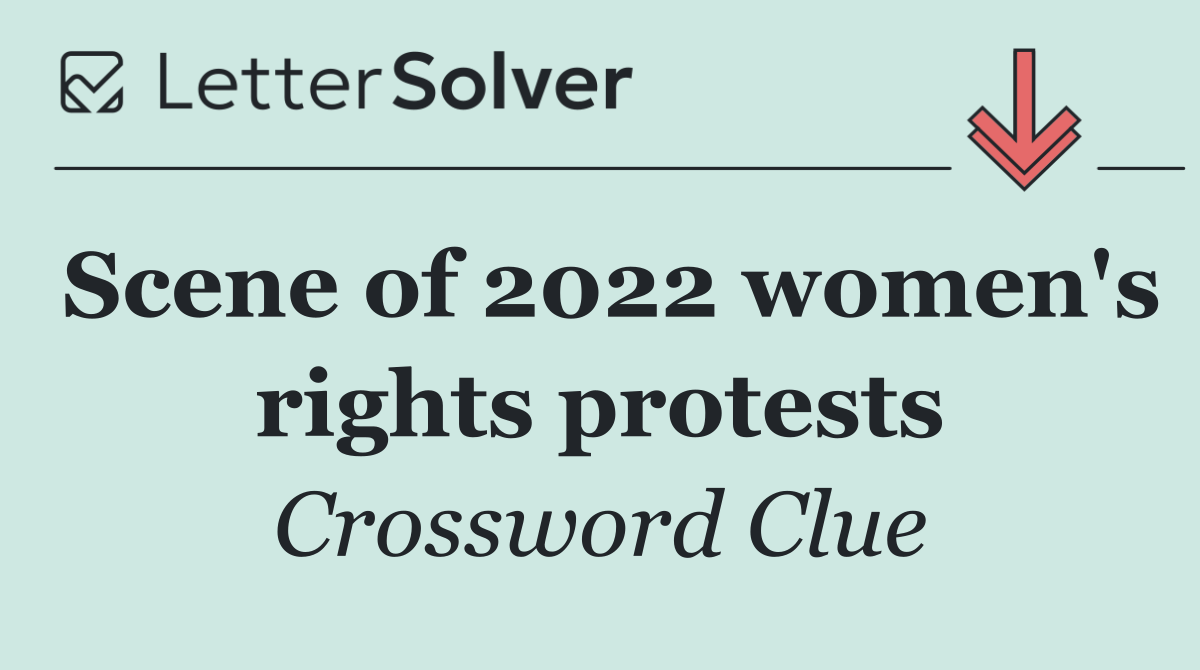 Scene of 2022 women's rights protests