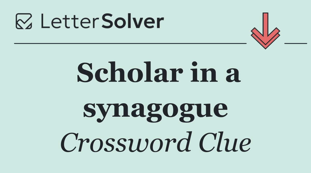 Scholar in a synagogue