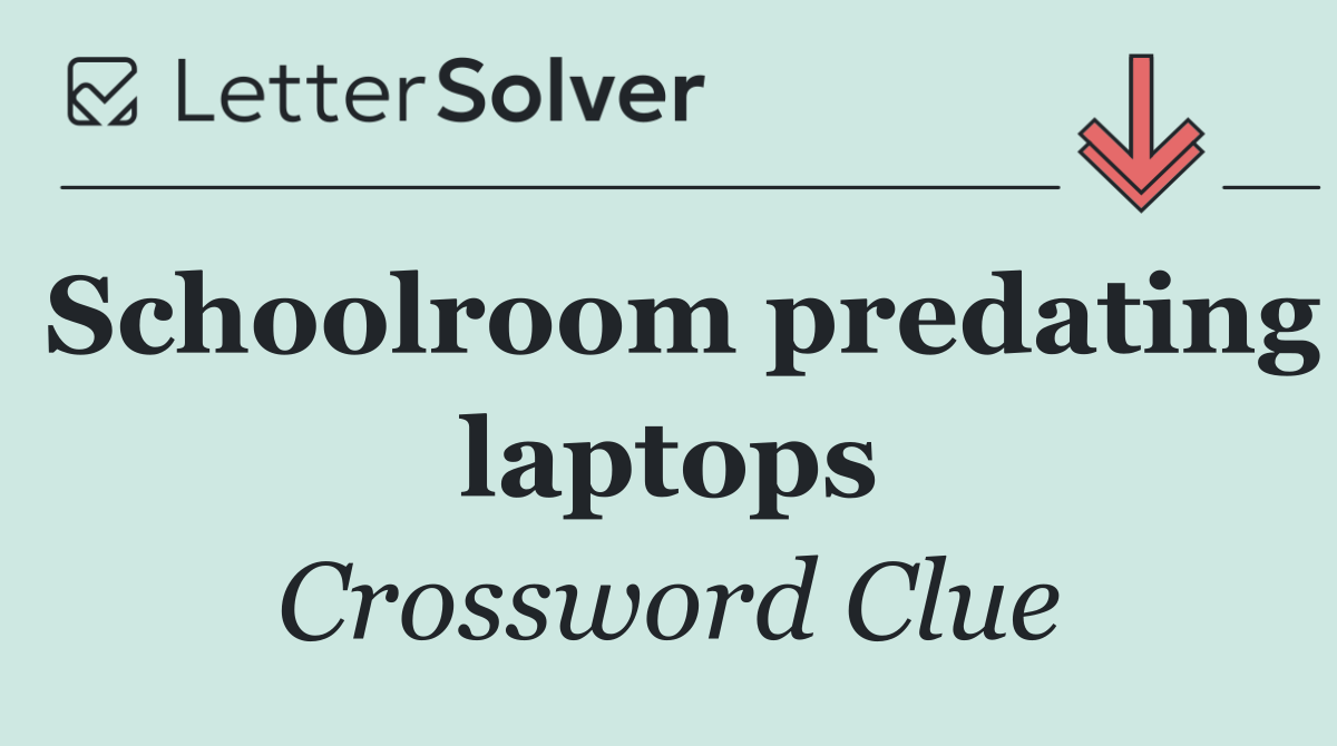 Schoolroom predating laptops