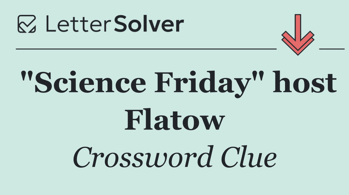"Science Friday" host Flatow