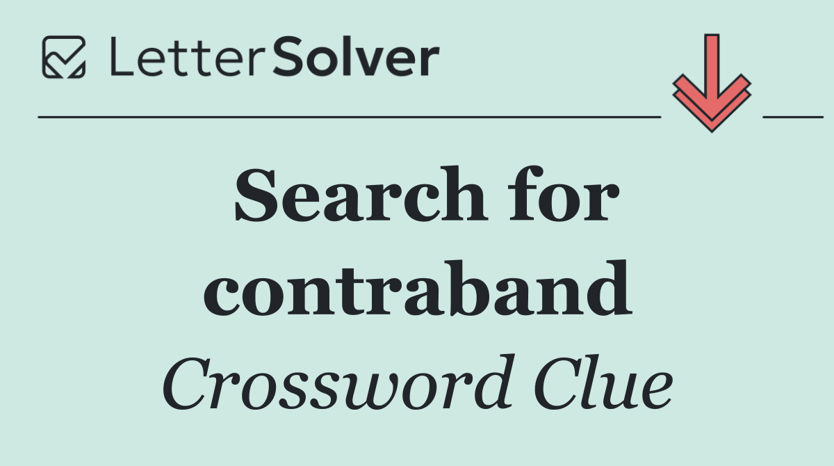 Search for contraband