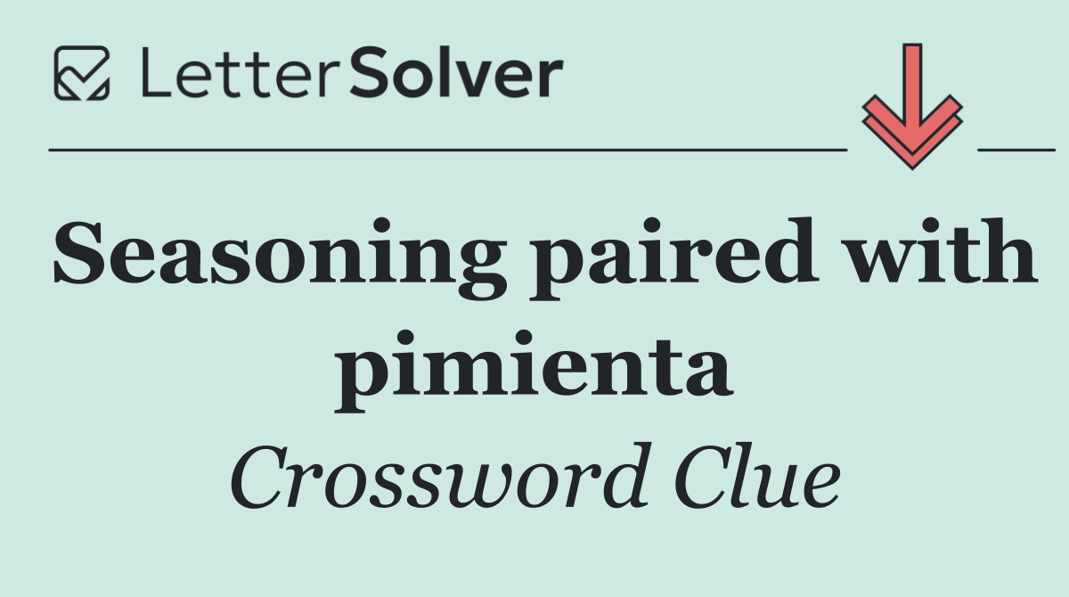 Seasoning paired with pimienta