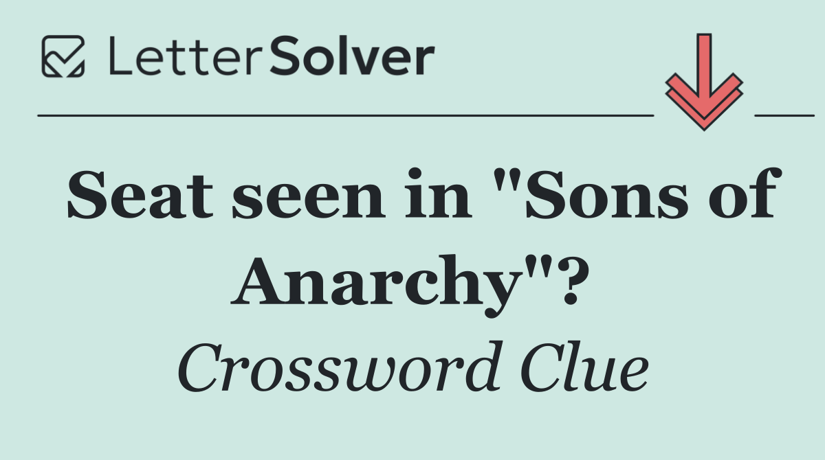 Seat seen in "Sons of Anarchy"?
