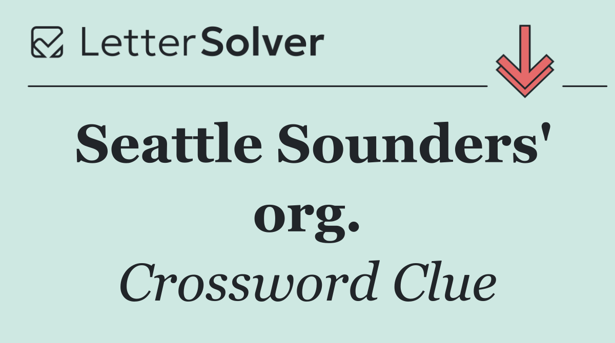 Seattle Sounders' org.