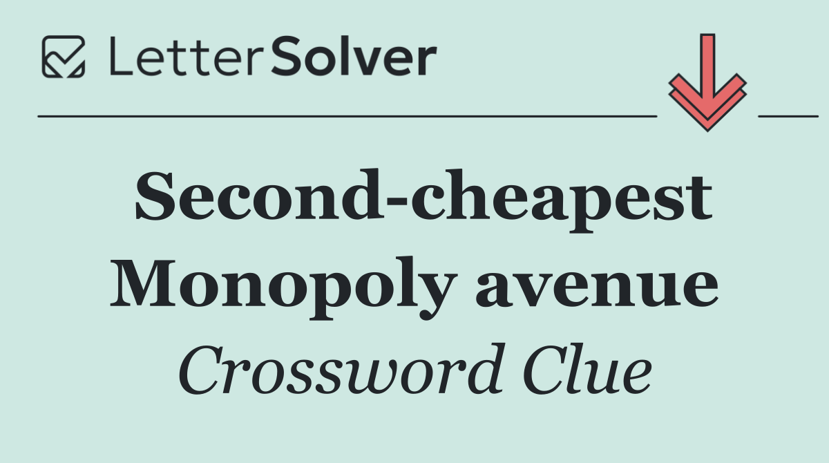 Second cheapest Monopoly avenue