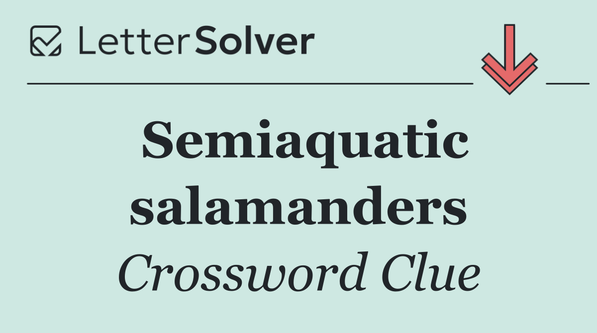 Semiaquatic salamanders