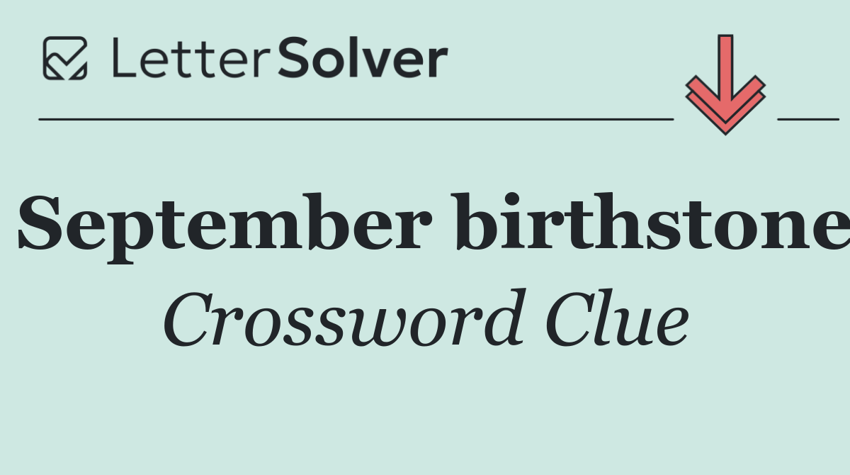 September birthstone