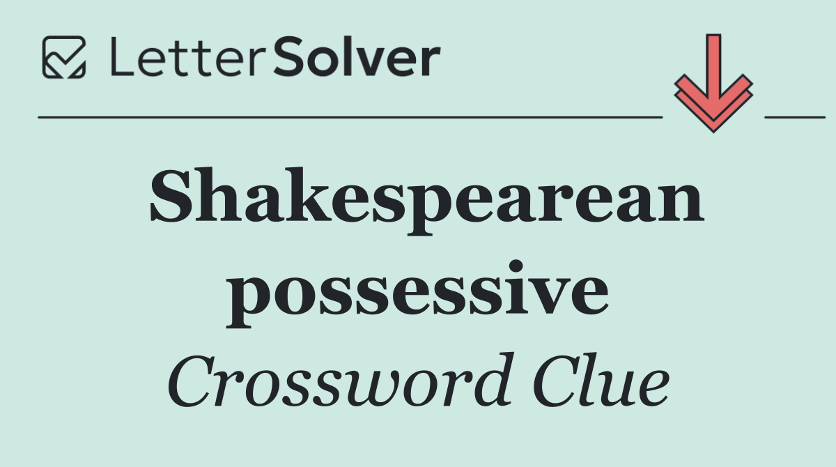 Shakespearean possessive