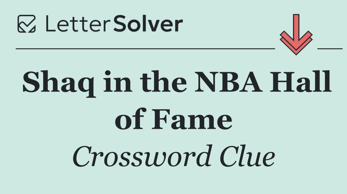 Shaq in the NBA Hall of Fame