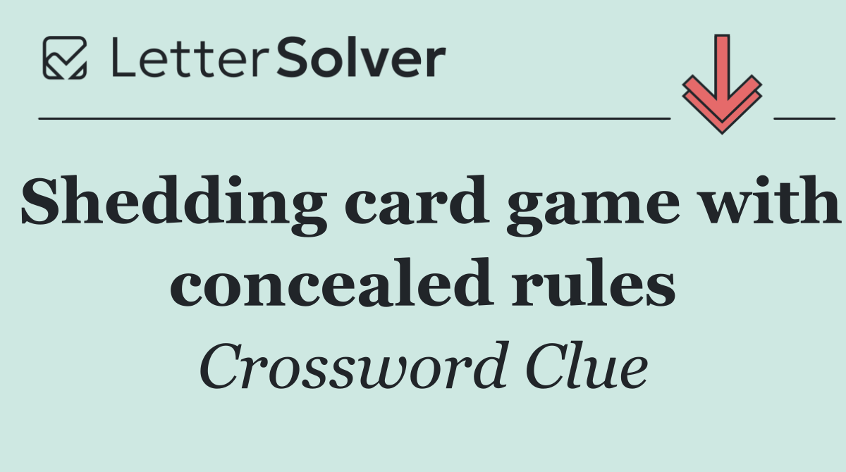Shedding card game with concealed rules