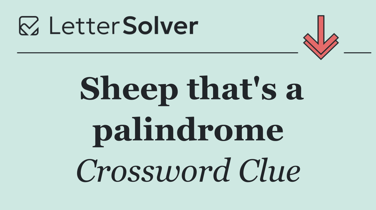 Sheep that's a palindrome