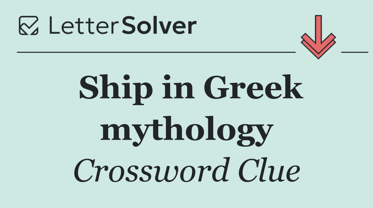 Ship in Greek mythology