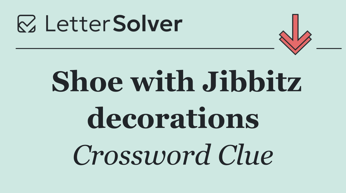 Shoe with Jibbitz decorations
