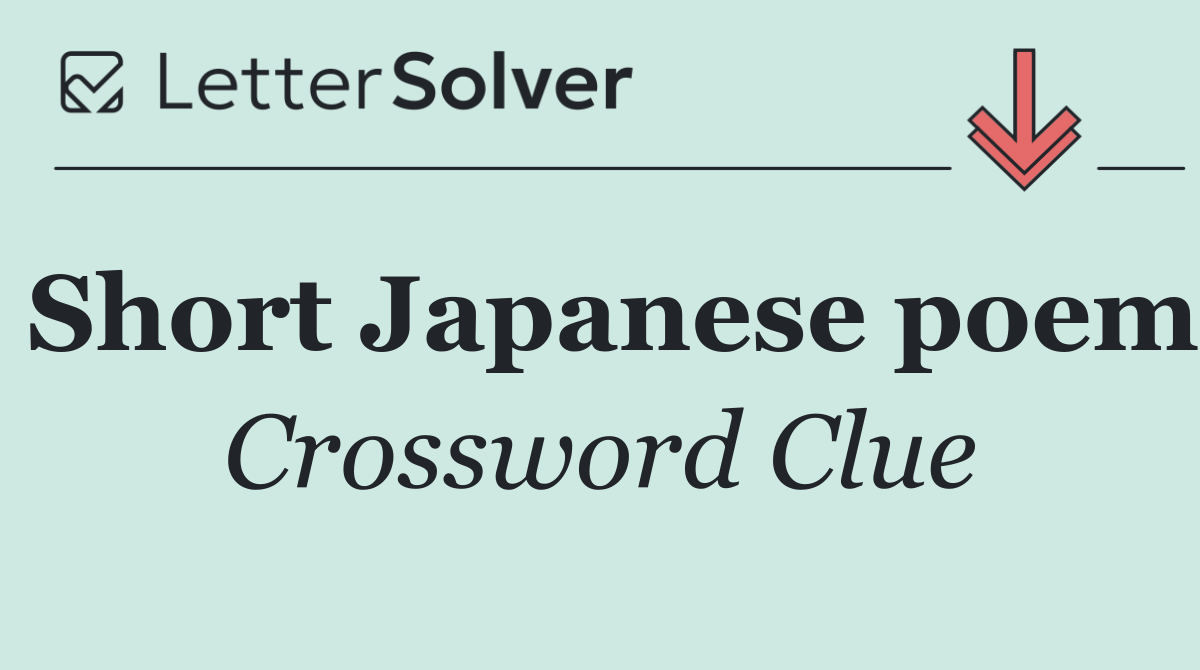 Short Japanese poem
