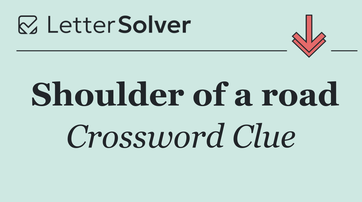 Shoulder of a road