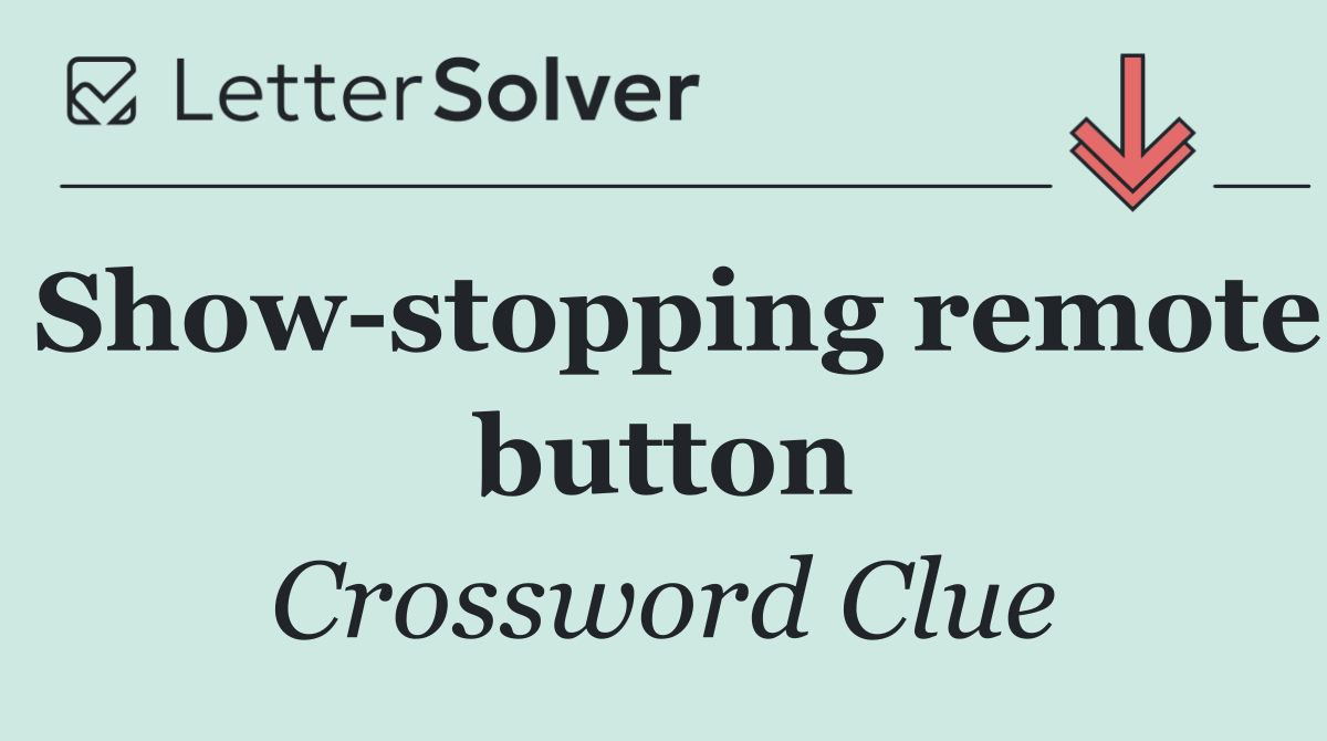 Show stopping remote button