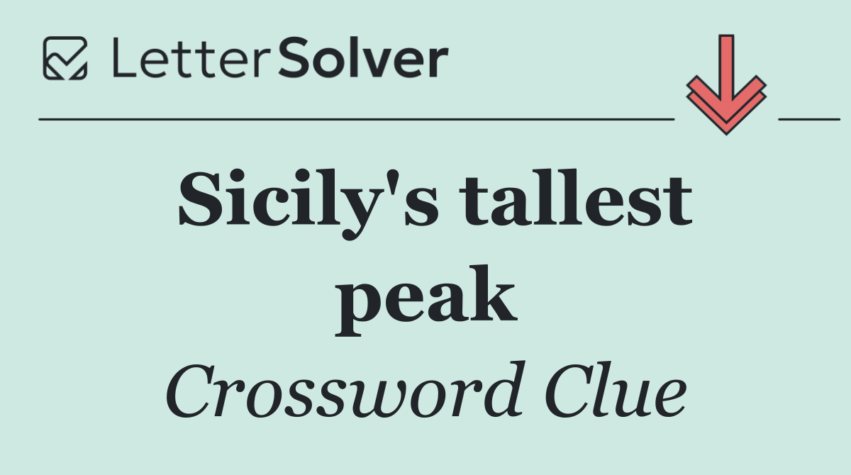 Sicily's tallest peak