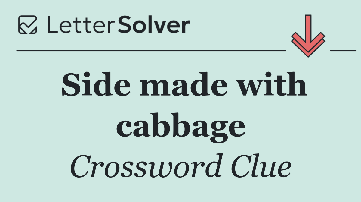 Side made with cabbage