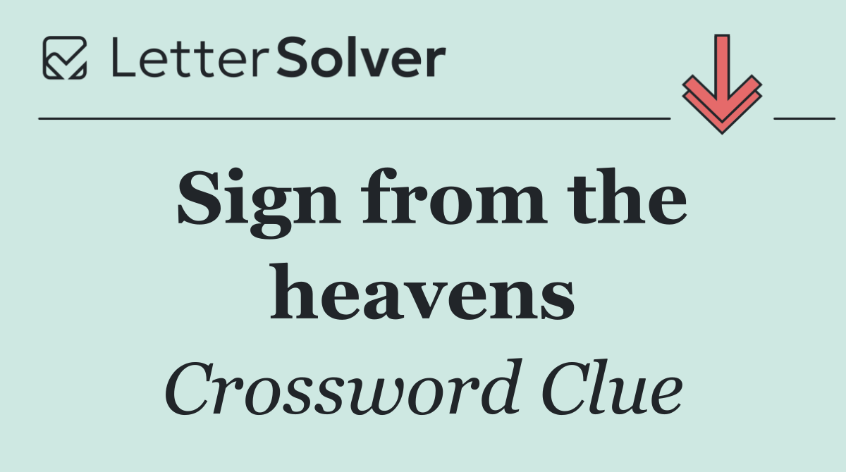 Sign from the heavens