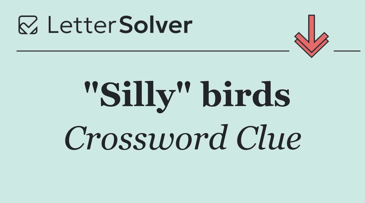 "Silly" birds