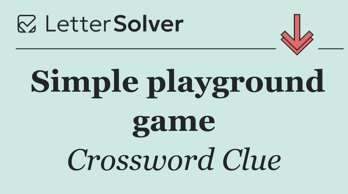 Simple playground game