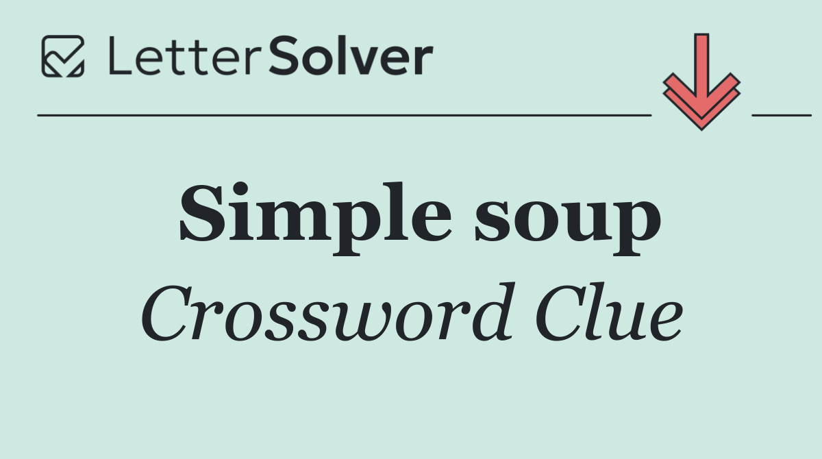 Simple soup