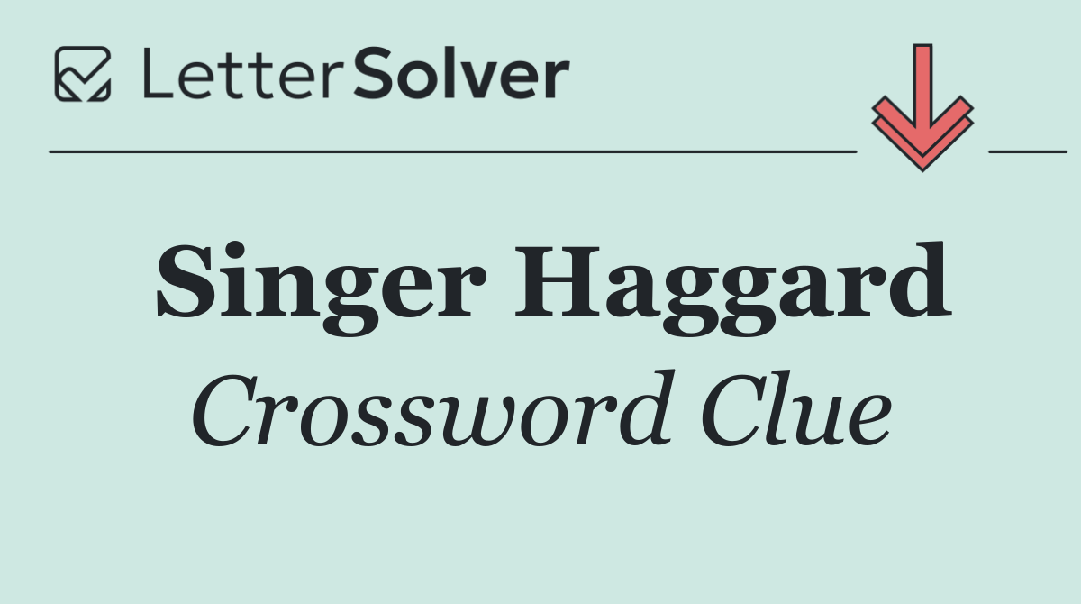Singer Haggard