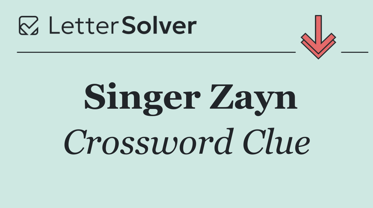 Singer Zayn
