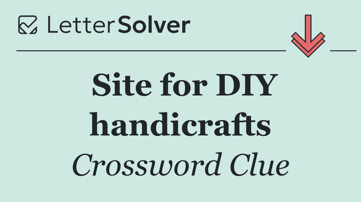Site for DIY handicrafts