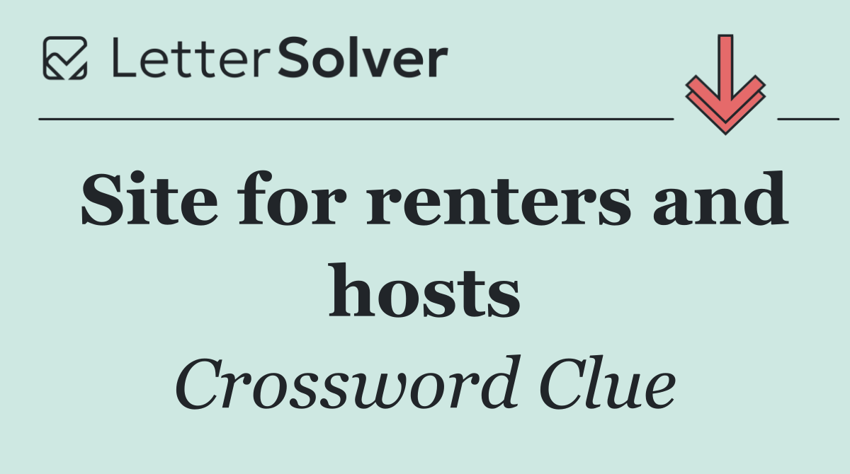 Site for renters and hosts