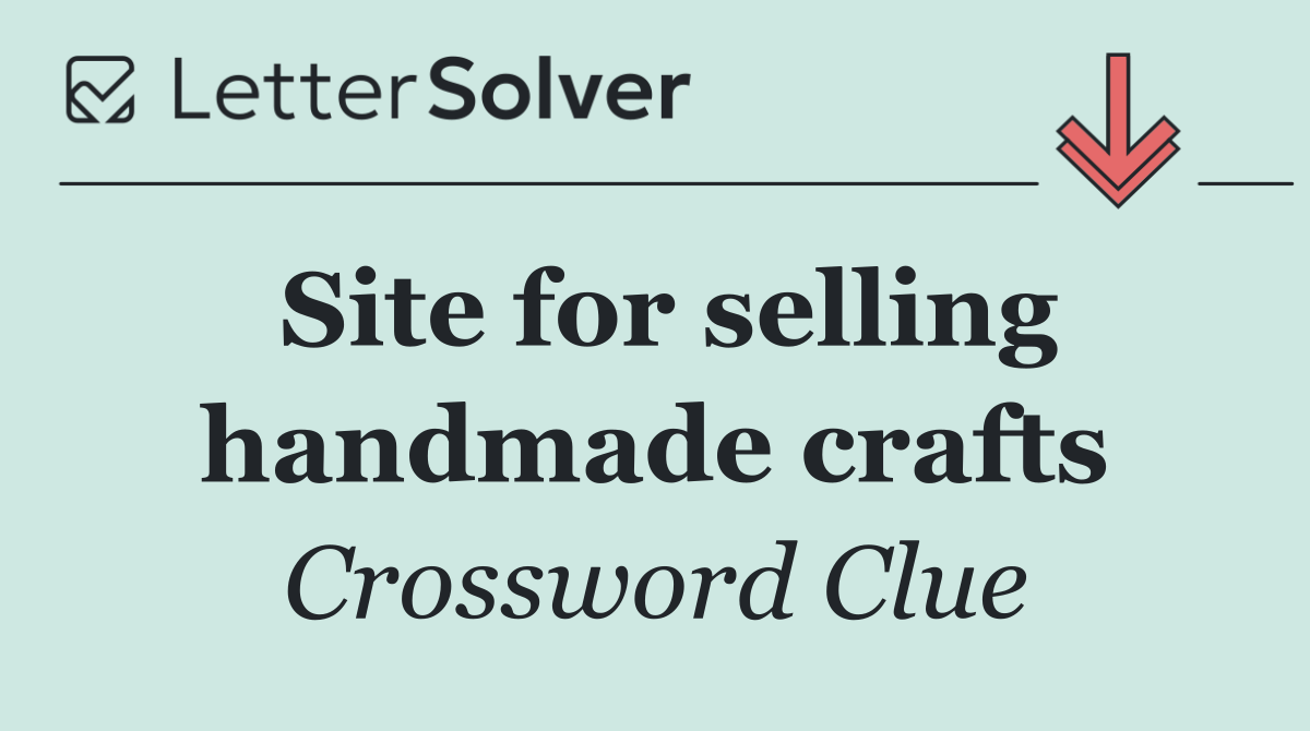 Site for selling handmade crafts
