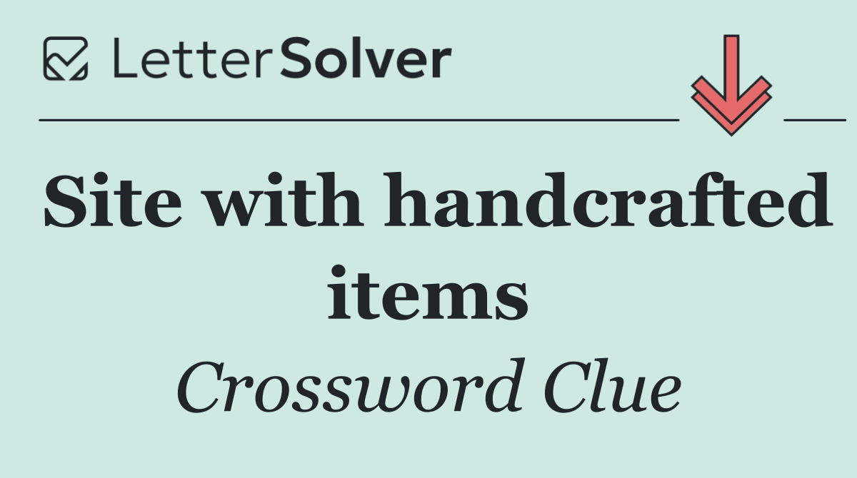 Site with handcrafted items
