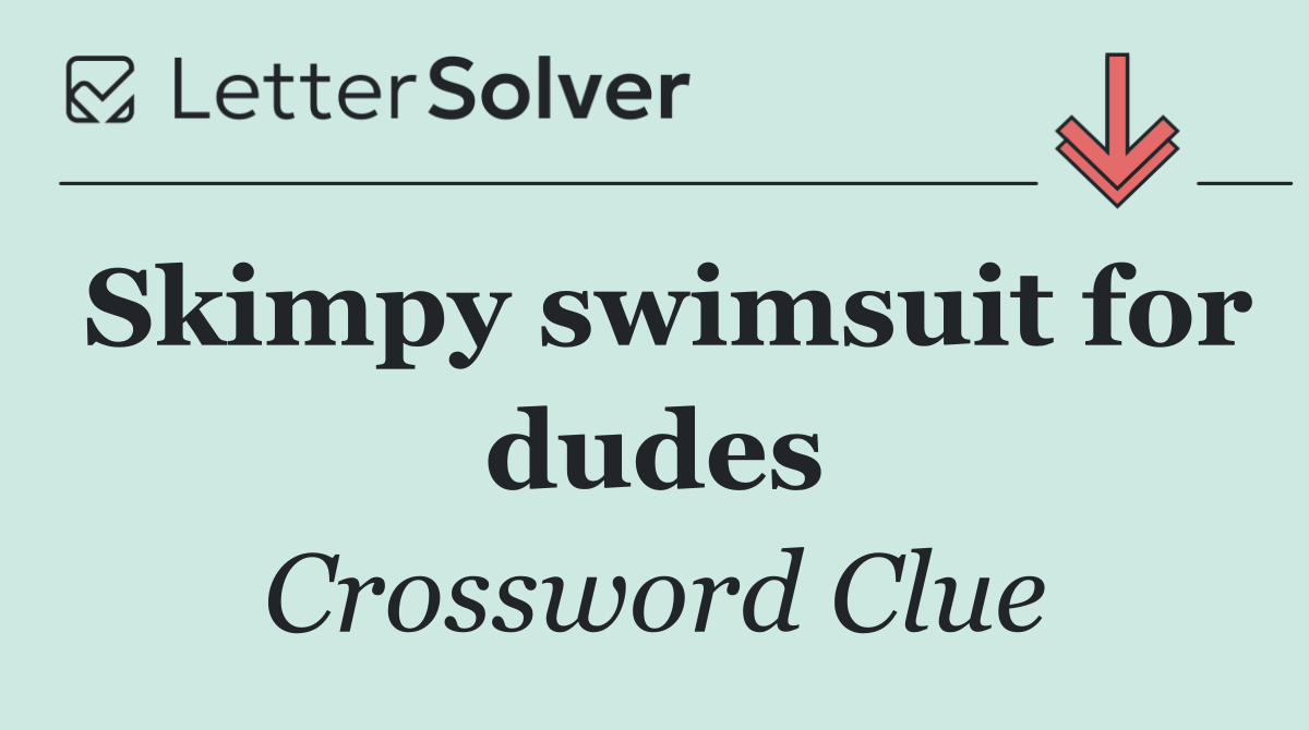 Skimpy swimsuit for dudes