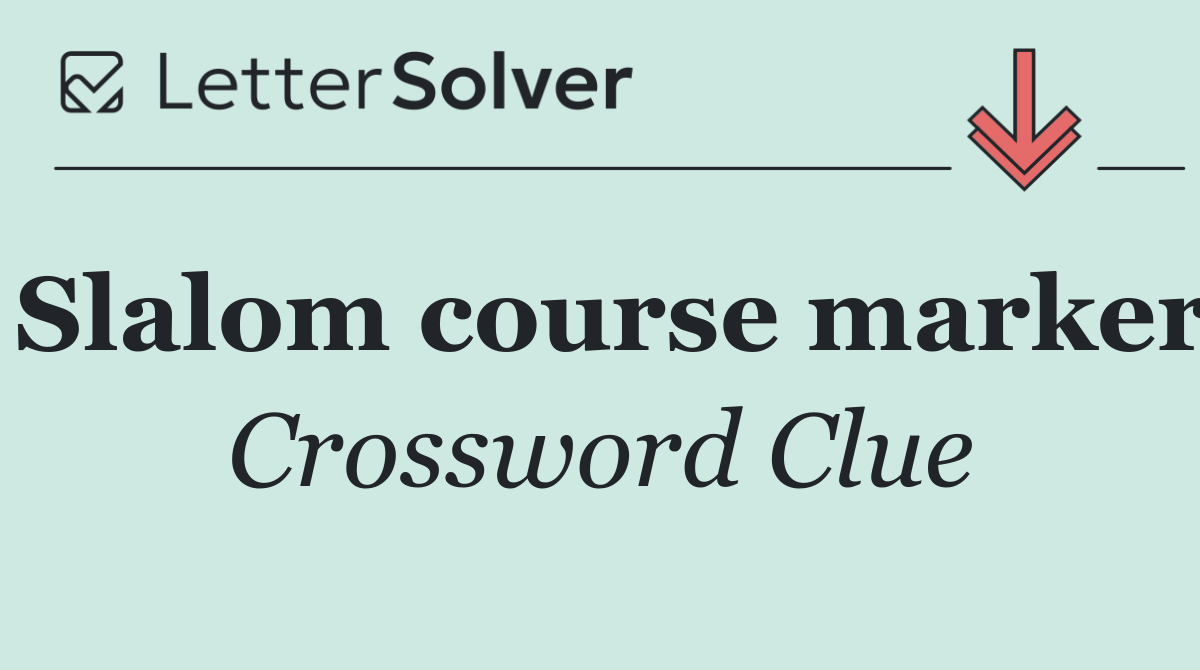 Slalom course marker